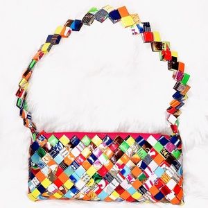 Vintage Multicolor Candy Wrapper Purse
